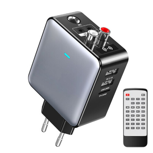 5.3 Audio Transmitter Receiver 3.5mm AUX/RCA/TF/USB Karaoke HIFI Stereo Wireless Adapter-EU Plug