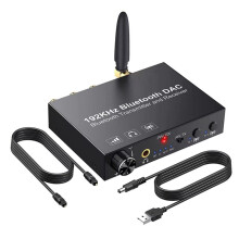 192KHz DAC Converter Wireless Audio Transmitter Receiver Digital Optical Coaxial to Analog Adapter for TV