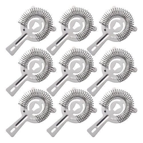 9 Pack Cocktail Strainer, 6inch Professional Stainless Steel Bar Strainer