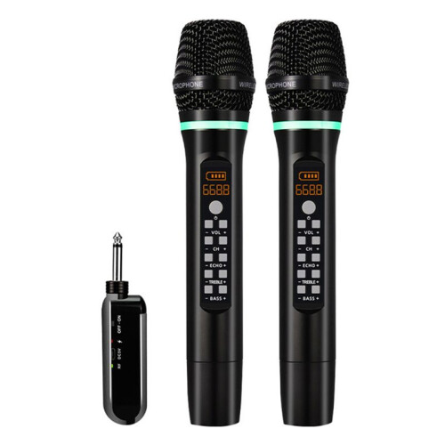 UHF Wireless Microphone Handheld  Karaoke Microphone Recording Studio Home Party Singing for Car Speaker
