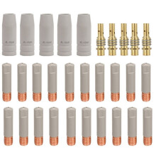 30Pcs/Set Coating Protection Nozzle MIG Torch Gas Nozzle Tip Holder for 15AK MIG MAG Welding Torch 1.2mm