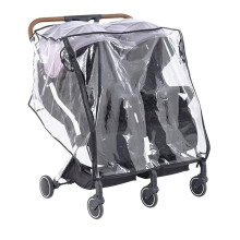 Double Stroller Rain Cover, Weather Shield Double Stroller for Side By Side Seats Twin Stroller, Baby Outdoor