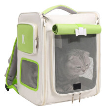 Mochila Expandible para Gatos de Gran Capacidad, Transpirable y Plegable, Ideal para Viajes de Hasta 7,5 Kg. B