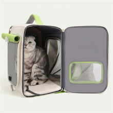 Large Capacity Cat Expandable Backpack Breathable Foldable Cat Carrier Bag Portable Pet Travel Bag Suit for Pets 7.5kg B