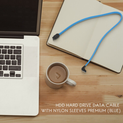 50CM  3.0 III SATA3 7pin Data Cable 6Gb/s SSD Cables HDD Hard Disk Data Cord with Nylon Sleeved Premium Version() 2
