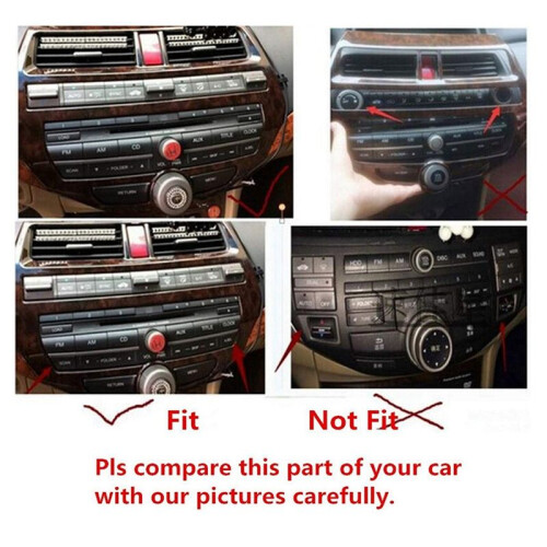 Car Styling Console Center Cover Dashboard Frame for  Accord 2008-2012 Us Version Instrument Panel 2