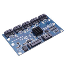 Tarjeta Controlador Tarjeta Madre  Tarjeta De ExpansiÓN 1 A 5 Puertos Sata3.0 6 Gbps Multiplicador Adaptador De Tarjeta Vertical De Puerto