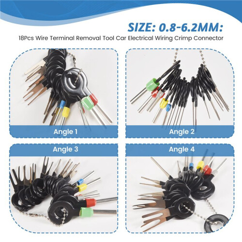 18Pcs Wire Terminal Removal Tool Car Electrical Wiring Crimp Connector 2