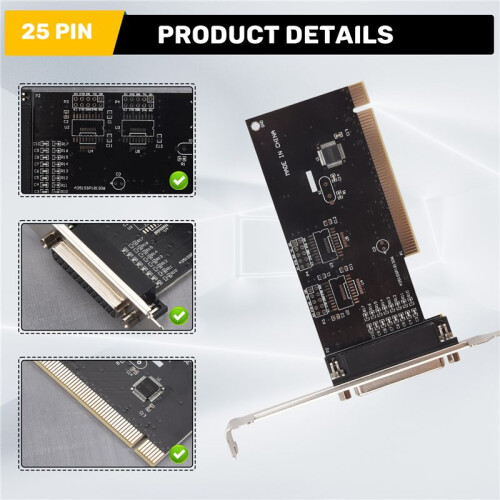 Pci Expansion Card Adapter 25Pin Parallel Lpt Pci To Parallel Db25 Printer Port Controller Card 2