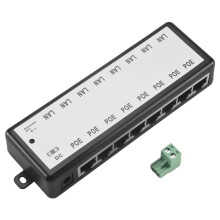 8 Poorten Poe-Injector Poe-Splitter voor CCTV-Netwerk Poe-Camera Power over Ethernet Ieee802.3Af