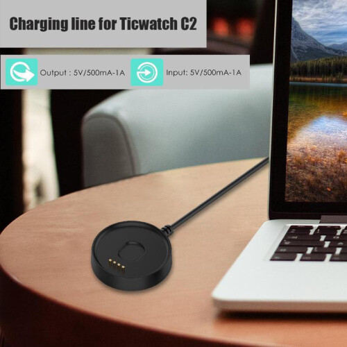 for Ticwatch C2 Portable Fast Charger with Data Function Dock Cradle Magnet Adsorption Charger Cable 2