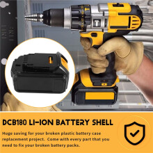 für 10 Core 18V / 20V Li-Ion Batterie Ersatz Kunststoff GehäUse Satz Dcb180 Li-Ion Batterie GehäUse (Keine Batterie Zelle)
