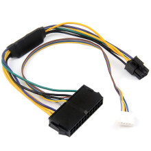 Cable de Fuente de AlimentacióN Modular de 30 CM ATX 24 Pines 24 Pines Hembra una 6 Pines Conector Macho de 6 Pines y 6 Pines para Elite 8100 8200