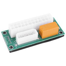 Adattatore per Alimentatore Multiplo Dual PSU da 2 Pezzi, Connettore Add2Psu ATX 24 Pin A 4 Pin per BTC Miner
