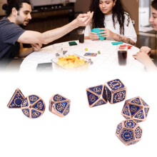 7 Stück Metall-Würfelset für Kartenspiele, Weihnachtsfeier Spaß