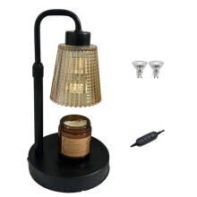 Candle Warmer Lamp with Timer Dimmable Wax Melt Warmer for Jar Candles with 2 Bulbs Light Aromatherapy Lamp EU Plug