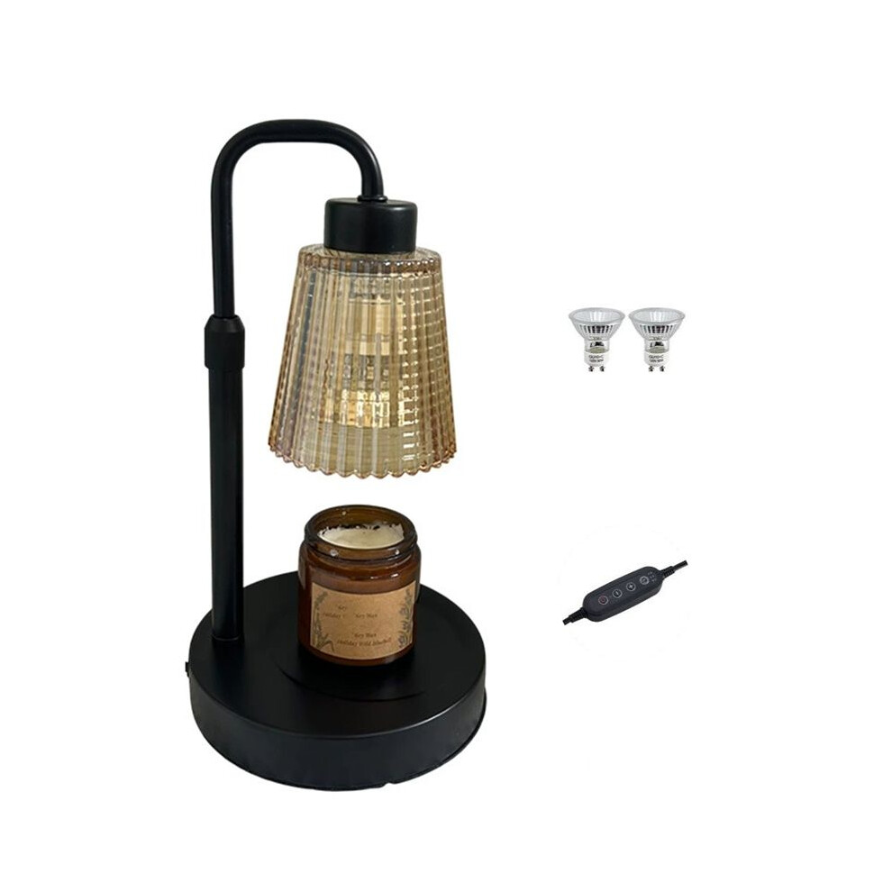 Candle Warmer Lamp With Timer Dimmable Wax Melt Warmer For Jar Candles With 2 Bulbs Aromatherapy Lamp Eu Plug Light