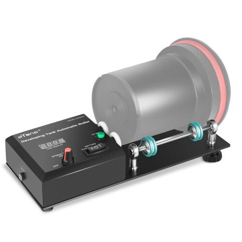 ETone Automatic Rotation Base Darkroom Film Development Electric Timing Auto Roller Rack Kit for 1500 2500 AP Developing Tank EU Plug 1