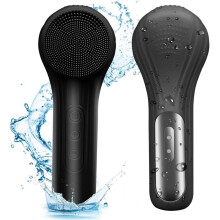 Waterproof Silicone Ultrasonic Facial Cleansing Device, Skincare Massager with 6 Speed Settings.