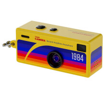 Keychain Camera with 32G 0.96" Retro Action Camera Support Memory Card 1080P Small Camcorder Video Recorder Yellow