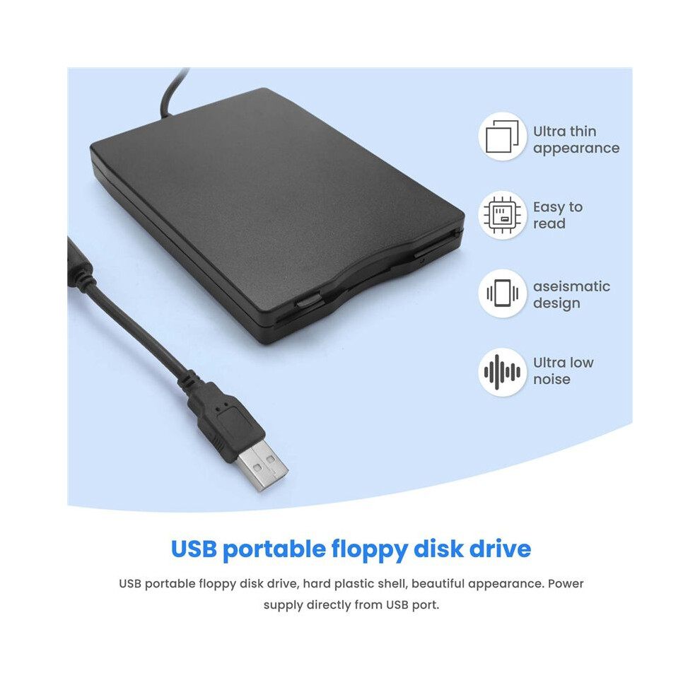 Usb Portable Diskette Drive 1.44Mb 3.5 Inch 12 Mbps Usb External Portable Floppy Disk Drive Diskette Fdd For Laptop 4711783400876