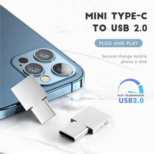 5pcs Ultra  Type-C USB-C to USB 2.0 OTG Adapter for Cell Phone Tablet & USB Cable & Flash Disk 1