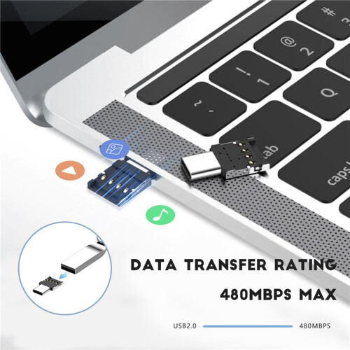 5 PZ Ultra  Type-C Adattatore USB-C a USB 2.0 OTG per Tablet Telefono Cellulare E Cavo USB E Disco Flash 2