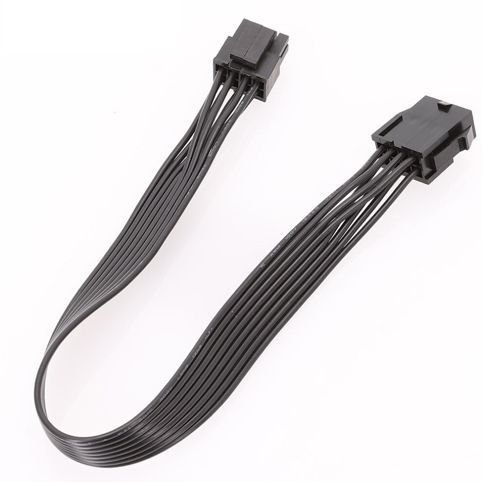 2Pcs Computer Cable Cpu 8Pin To 4+4 Pin Power Supply Extension Cable Cord Lead Sleeve 30Cm Black 4711614849911