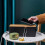 Cable Management Box with Bamboo Lid Small Cable Organizer Box for Extension Cord Power Stripe Surge Protector(Black) 6