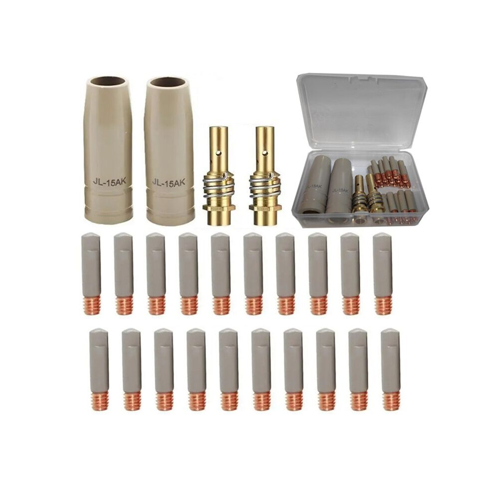 24Pcs/Set Coating Protection Nozzle Mig Torch Gas Nozzle Tip Holder For 15Ak Mig Mag Welding Torch 0.8Mm 4713984101408