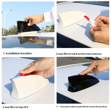 Auto Haifischflosse Antenne Auto Radio AM/FM Signal Antennen Dekoration für   11T 2022 Schwarz