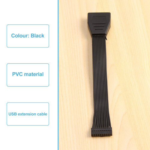 2Pcs Small  USB 3.0 19/20Pin Internal Extension Header Adapter Cable USB 20Pin Extension Cable for Motherboard 15Cm 2