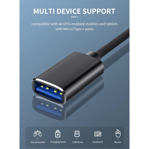 2 in 1 USB 3.0 OTG Adapter Cable Type-C Micro-USB to USB 3.0 Interface Converter for Cellphone Charging Cable -Red 2