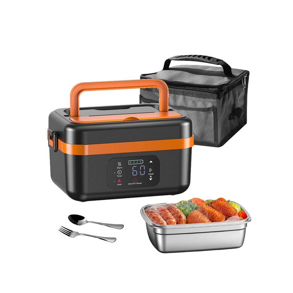 Electric Lunch Box Cordless Rechargeable Lunch Box with 8000mAh Battery Battery Powered Food Warmers UK Plug