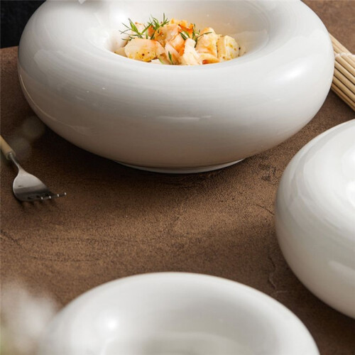 White Tableware Thermal Insulation Plate Special Cold Dishes Personalized Dishes Plates Household Ceramic Tableware 2
