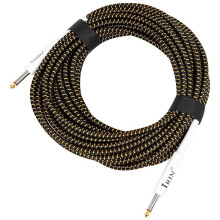 IRIN Audio-Instrumentenkabel, 10ft, 6,35 mm auf 6,35 mm, Gerader Stecker auf Stecker für AMP-Bass-E-Gitarre