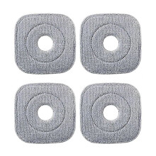 Mop Pads 4 Pieces Microfiber Refills Square Brush Scrub Pad for Wet and Dry Deep Clean Hardwood Floor Care Kitchen Room
