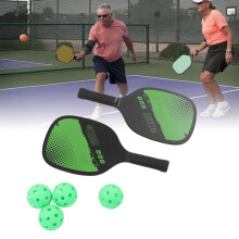 Ergonomic Pickleball Set: 2 Paddles 4 Balls & Easy Carry Bag