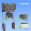 Wall-Mounted Metal Stand for Switch2//OLED - Pro Controller Compatible Game Card Slots Space-Saving Gaming Stand 4