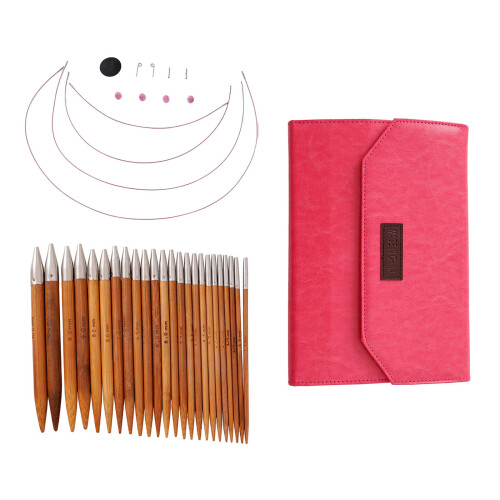 12Pairs 3.5mm-10mm Interchangeable Circular Knitting Needle Set
