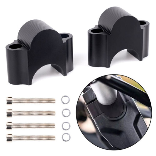 Motorcycle Handlebar Riser Bar Mount Handle Clamp Universal 28mm 1 1/8inch for   BAG101 2