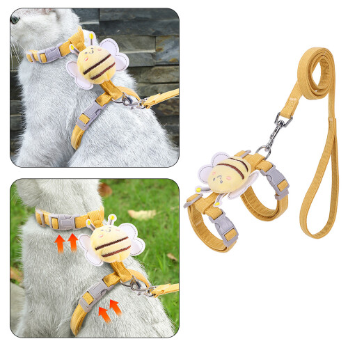 Secure Comfortable Pet Harnesses Walking Cats-Sakura pink M 2