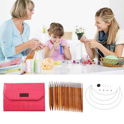 12Pairs 3.5mm-10mm Interchangeable Circular Knitting Needle Set 1