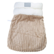 Semiclose Cats Sleep Bed for Winter Cold Weather Warm-Brown L