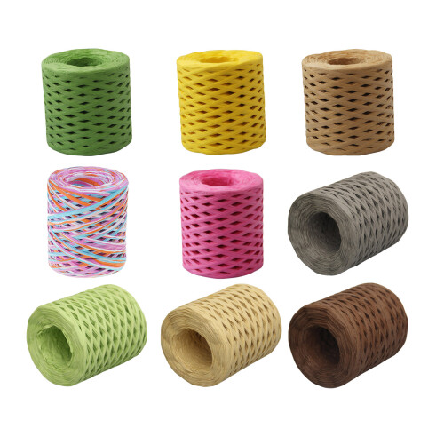 Twine String Wrapping Rope String for Package Bouquet-Yellow 1