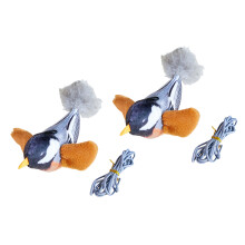 Cats Bird Toy Kitten Squeaky Toy with Sound for Cats Teething-C