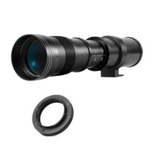 420-800mm Manual Telephoto Zoom Lens + T-Mount for Rebel SL2 SL1 T3 T3i 550D 650D SLR Camera Lenses