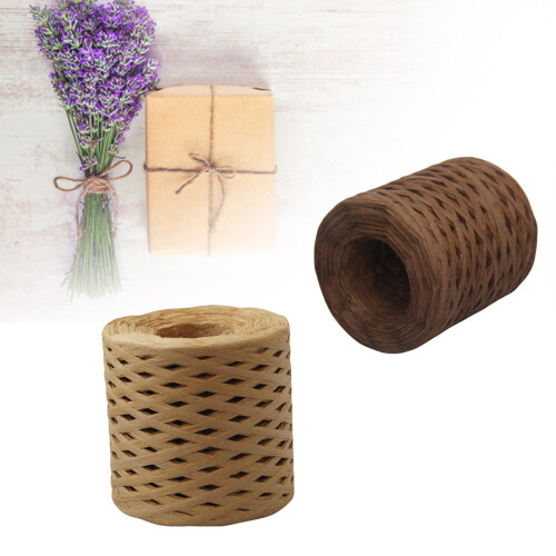 Twine String Wrapping Rope String for Package Bouquet-Yellow 2