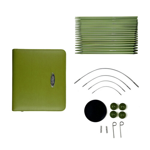 Aluminum Circular Knitting Needle Set with Case & Accessories