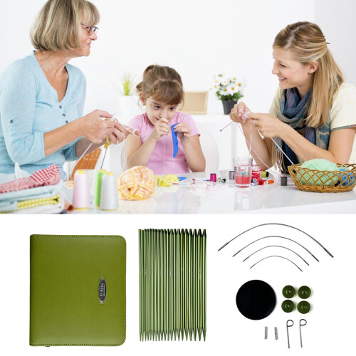 Aluminum Circular Knitting Needle Set with Case & Accessories 1